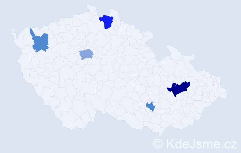 Příjmení: 'Reml', počet výskytů 13 v celé ČR