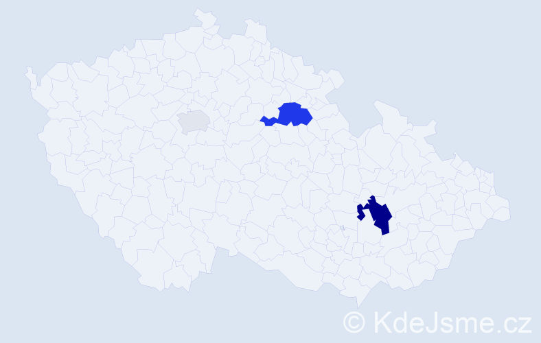 Příjmení: 'Kiršbaum', počet výskytů 17 v celé ČR