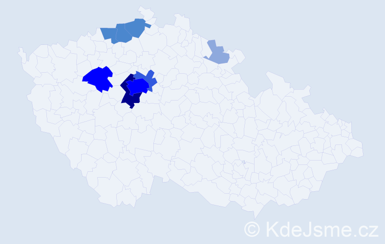 Příjmení: 'Thuma', počet výskytů 23 v celé ČR