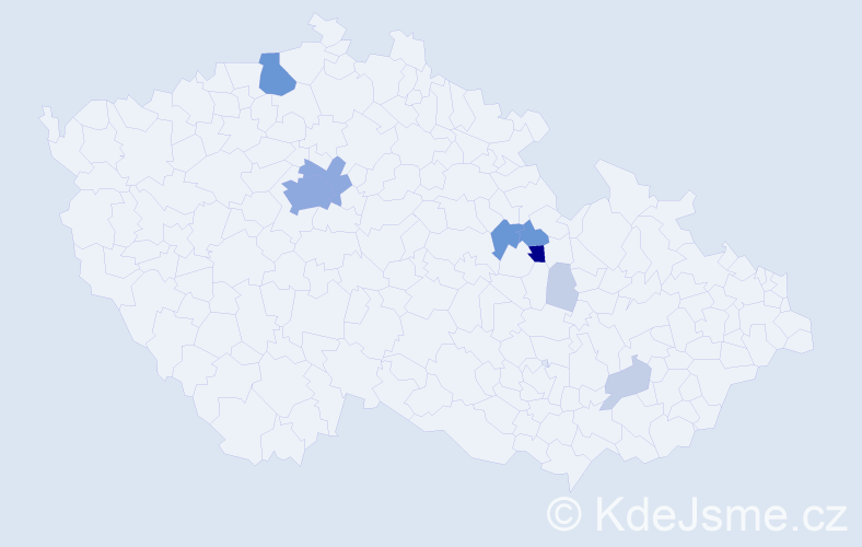 Příjmení: 'Dobroucká', počet výskytů 29 v celé ČR