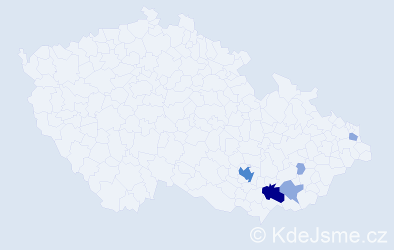 Příjmení: 'Kulheim', počet výskytů 27 v celé ČR