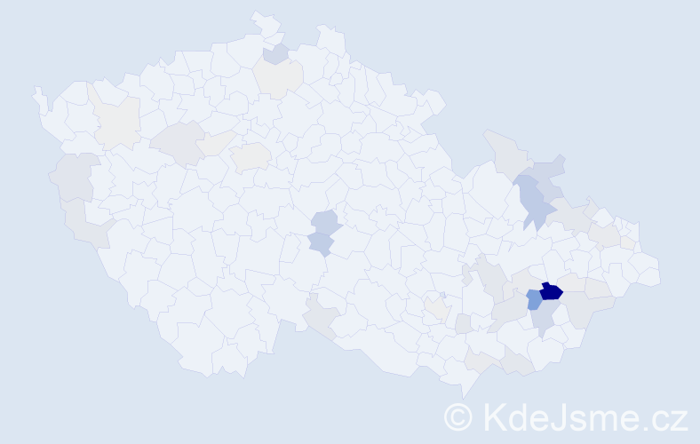 Příjmení: 'Matela', počet výskytů 124 v celé ČR