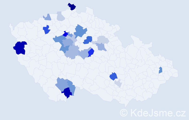 Příjmení: 'Loukotková', počet výskytů 66 v celé ČR