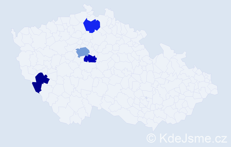 Příjmení: 'Makásek', počet výskytů 7 v celé ČR