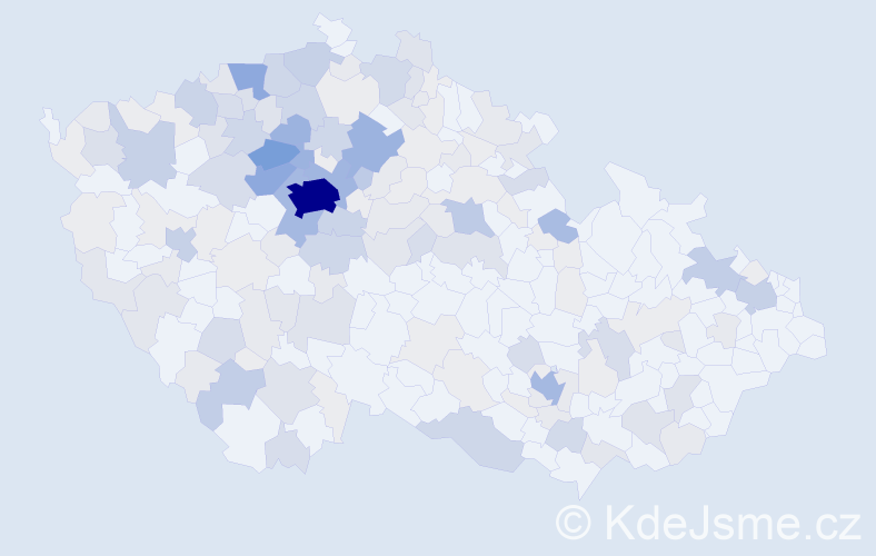 Příjmení: 'Rubeš', počet výskytů 681 v celé ČR