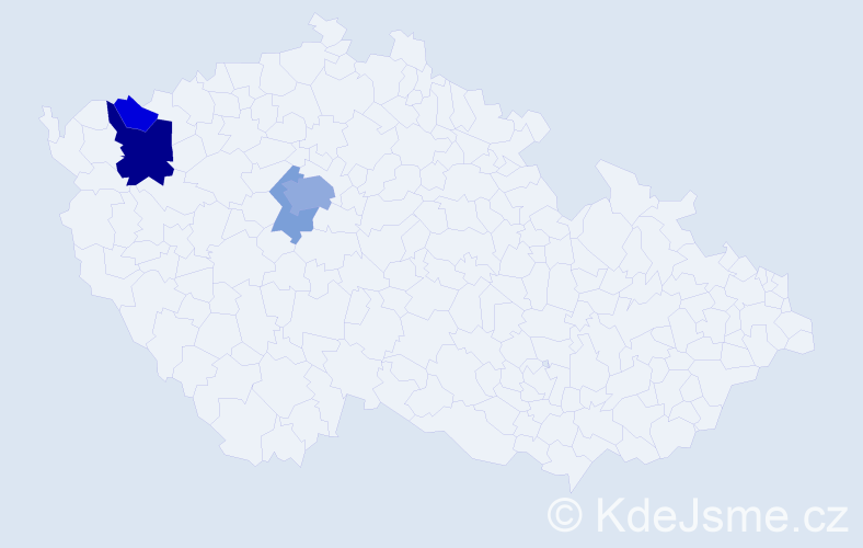 Příjmení: 'Krixová', počet výskytů 10 v celé ČR