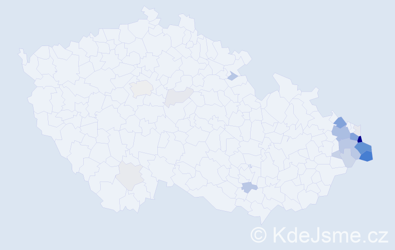 Příjmení: 'Kulig', počet výskytů 88 v celé ČR