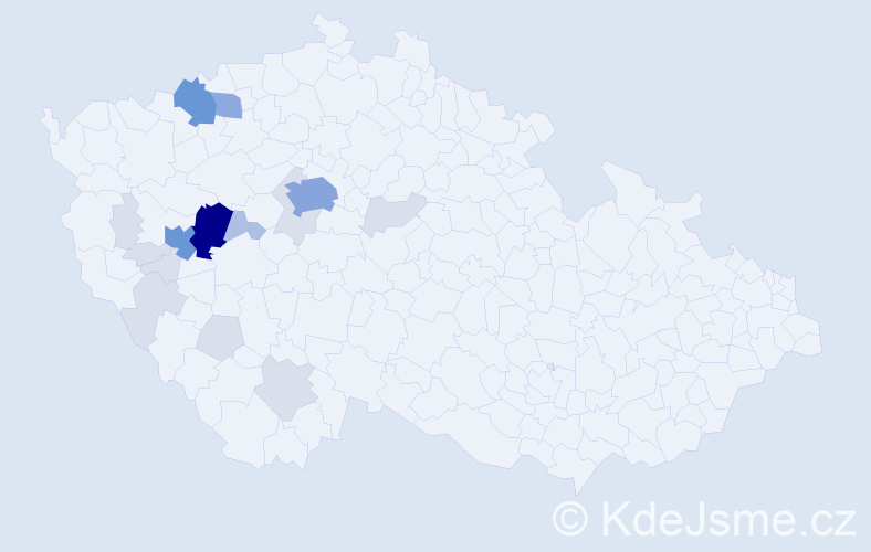 Příjmení: 'Auterský', počet výskytů 58 v celé ČR