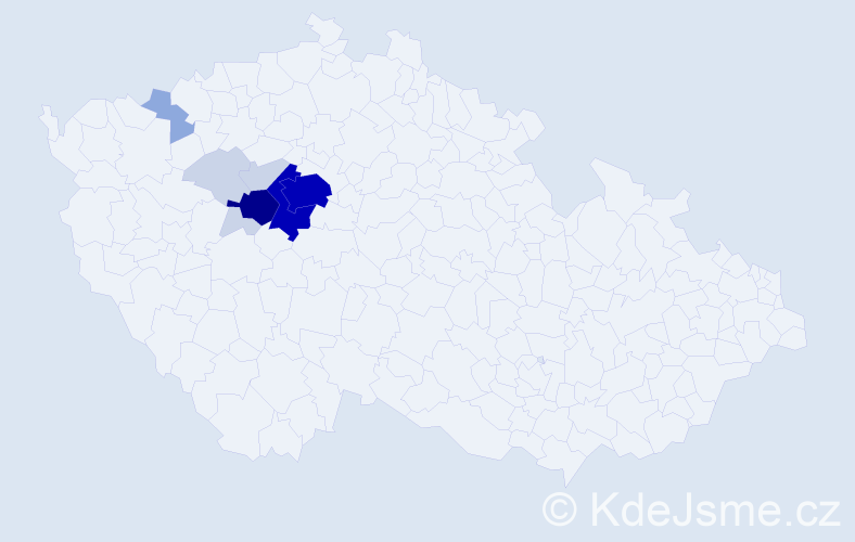 Příjmení: 'Nejepsová', počet výskytů 42 v celé ČR