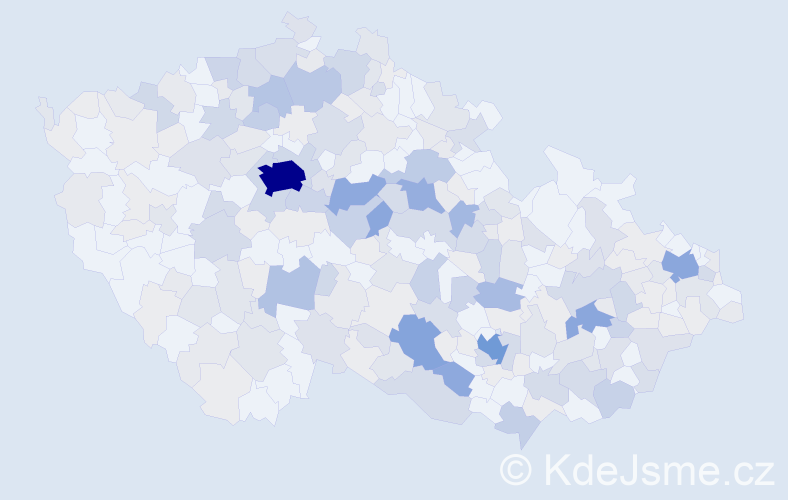 Příjmení: 'Olivová', počet výskytů 804 v celé ČR