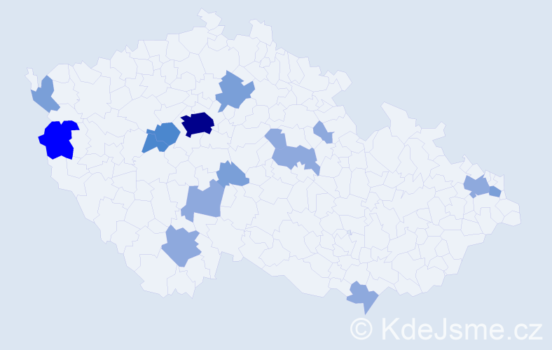 Příjmení: 'Sarvašová', počet výskytů 33 v celé ČR