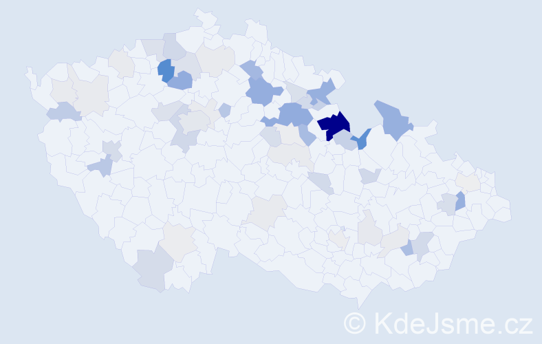 Příjmení: 'Pišl', počet výskytů 174 v celé ČR