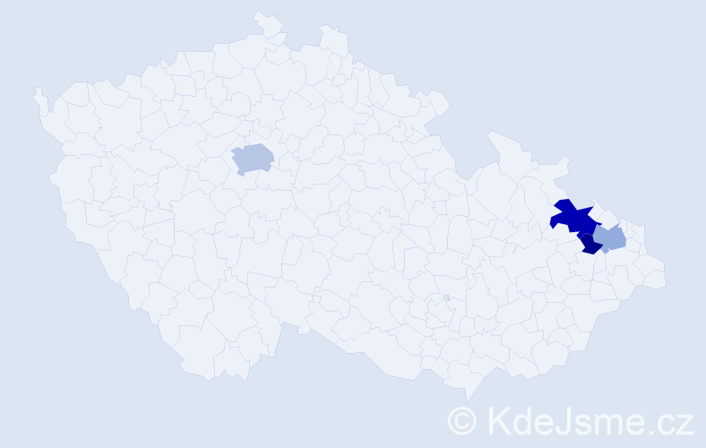 Příjmení: 'Simkanič', počet výskytů 17 v celé ČR