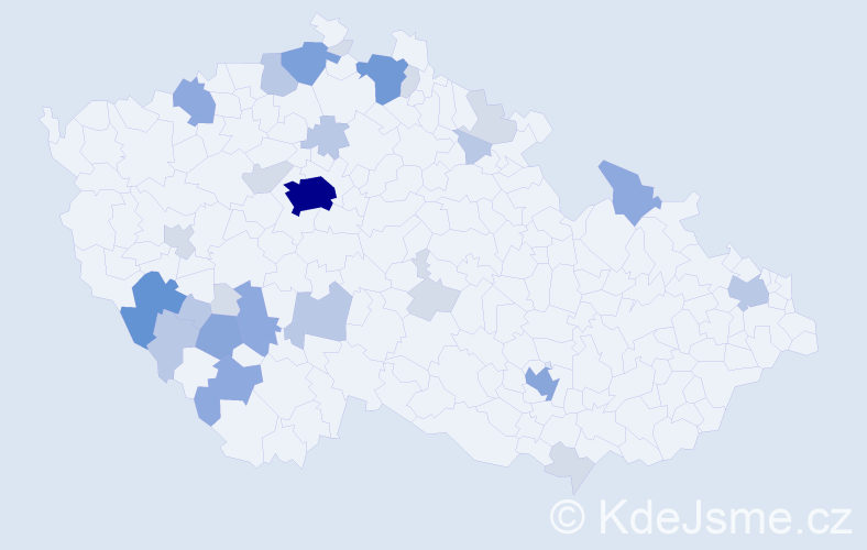 Příjmení: 'Kaisrová', počet výskytů 78 v celé ČR