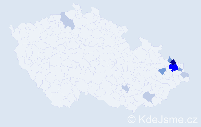 Příjmení: 'Kroker', počet výskytů 31 v celé ČR