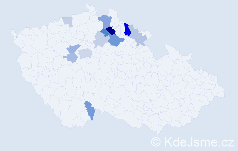Příjmení: 'Rindt', počet výskytů 27 v celé ČR