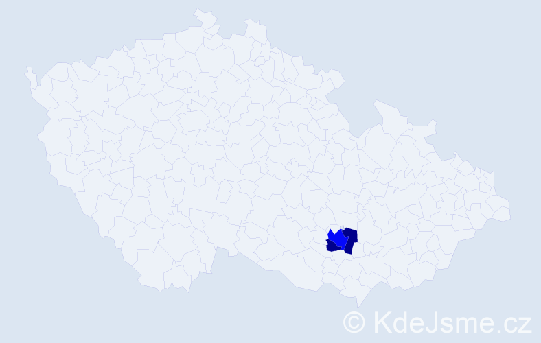 Příjmení: 'Kondelius', počet výskytů 4 v celé ČR
