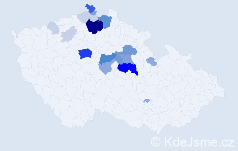 Příjmení: 'Sykáčková', počet výskytů 72 v celé ČR
