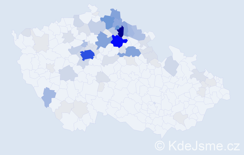 Příjmení: 'Skrbek', počet výskytů 290 v celé ČR