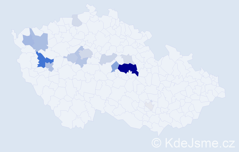 Příjmení: 'Kumpera', počet výskytů 41 v celé ČR