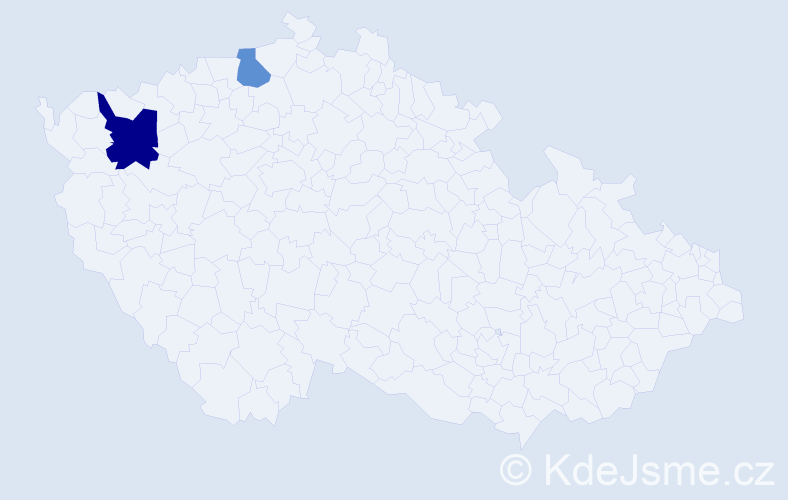 Příjmení: 'Hürlimann', počet výskytů 3 v celé ČR