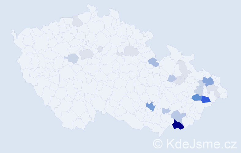 Příjmení: 'Koryčanská', počet výskytů 94 v celé ČR