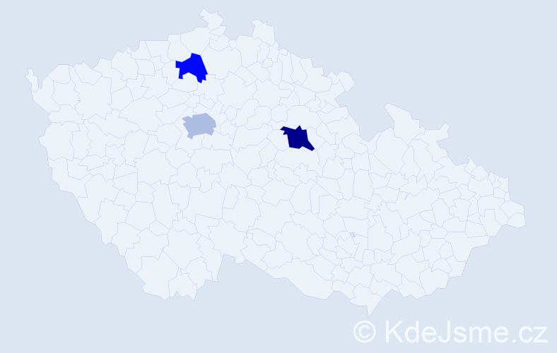 Příjmení: 'Korchňáková', počet výskytů 5 v celé ČR