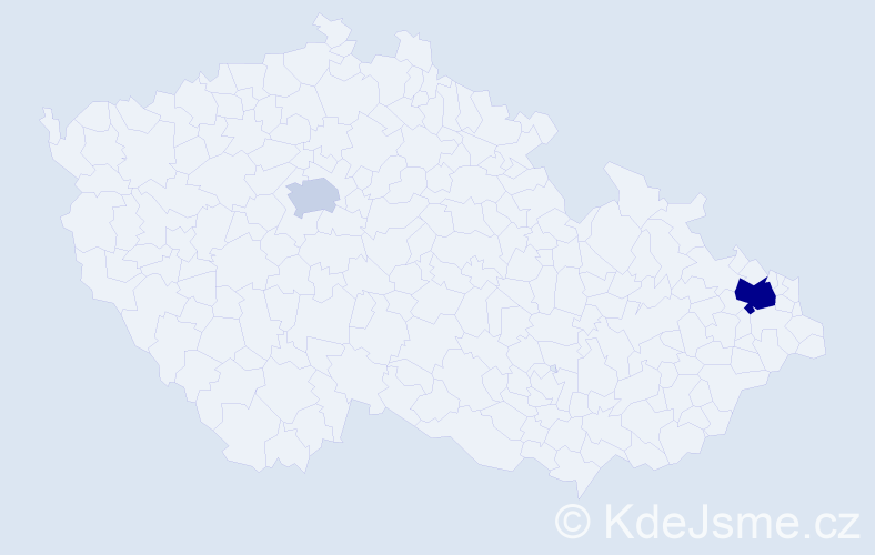 Příjmení: 'Lasko', počet výskytů 9 v celé ČR