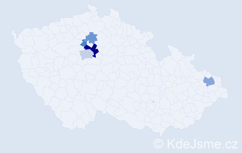 Příjmení: 'Kostych', počet výskytů 14 v celé ČR