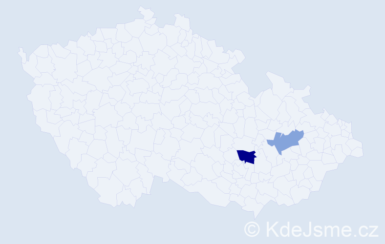 Příjmení: 'Kumecká', počet výskytů 3 v celé ČR