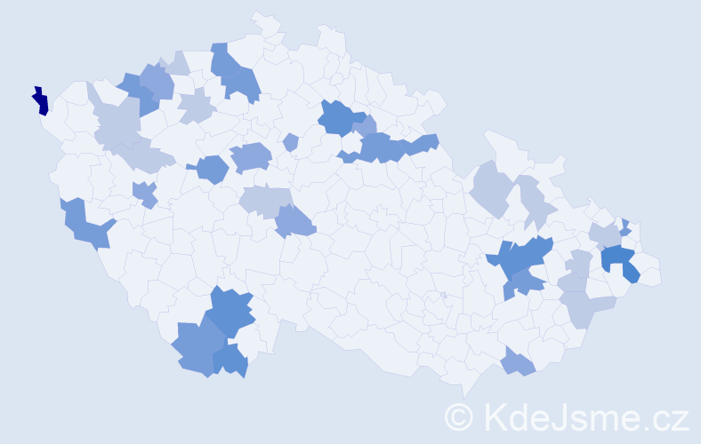 Příjmení: 'Vojtko', počet výskytů 86 v celé ČR