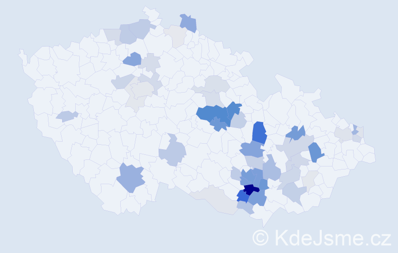 Příjmení: 'Hrouzková', počet výskytů 172 v celé ČR