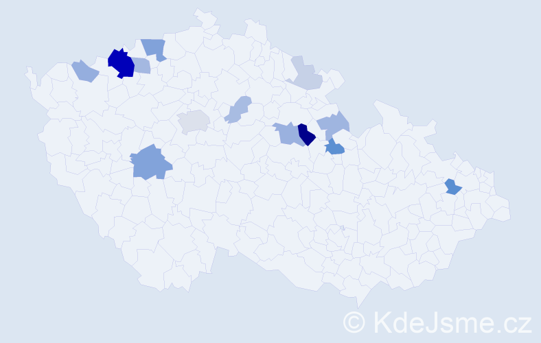 Příjmení: 'Lienertová', počet výskytů 40 v celé ČR