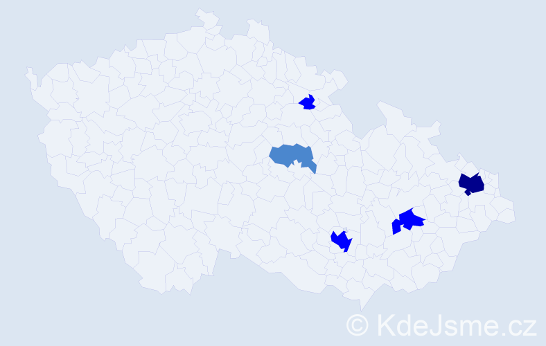 Příjmení: 'Halická', počet výskytů 10 v celé ČR