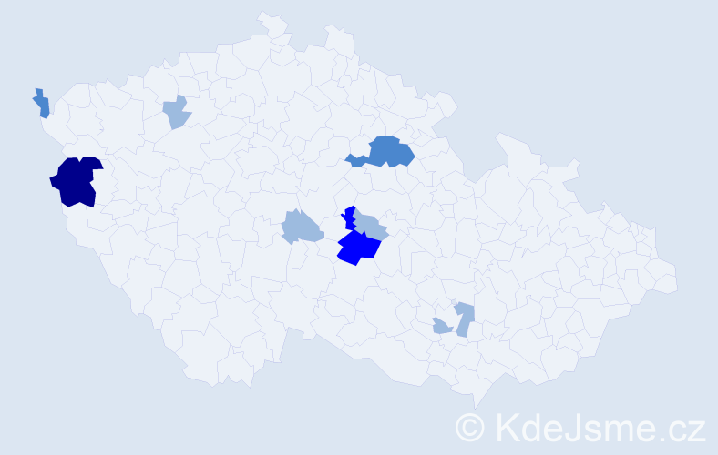 Příjmení: 'Besmáková', počet výskytů 15 v celé ČR
