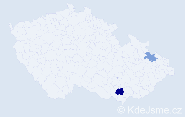 Příjmení: 'Lutzká', počet výskytů 5 v celé ČR