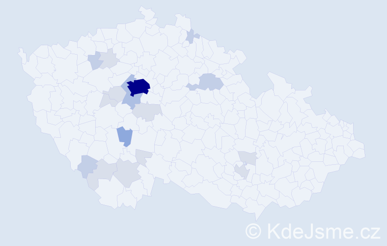 Příjmení: 'Hrunková', počet výskytů 46 v celé ČR