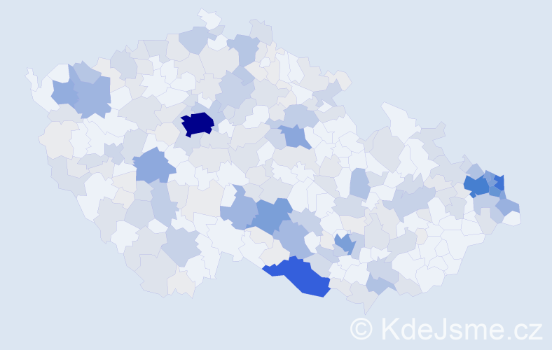 Příjmení: 'Koch', počet výskytů 867 v celé ČR