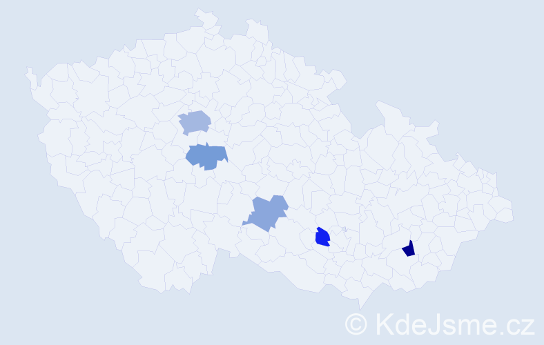 Příjmení: 'Cross', počet výskytů 11 v celé ČR