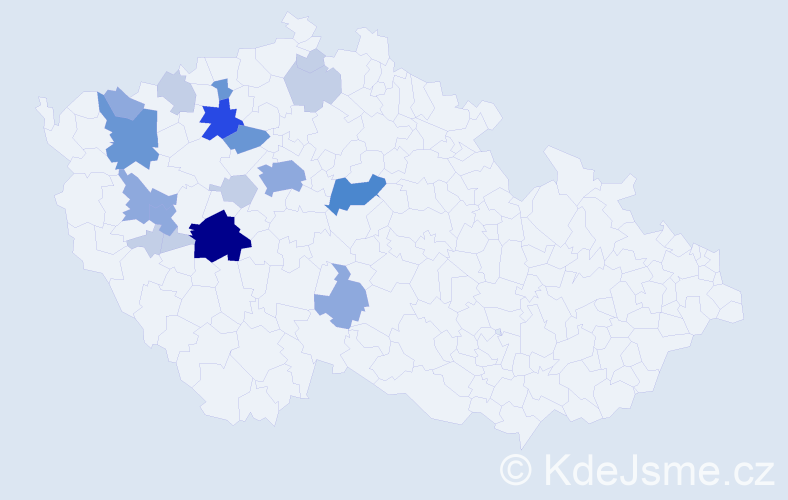 Příjmení: 'Záborec', počet výskytů 51 v celé ČR