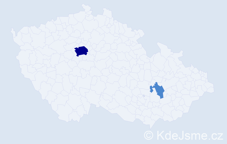 Příjmení: 'Báthory', počet výskytů 4 v celé ČR