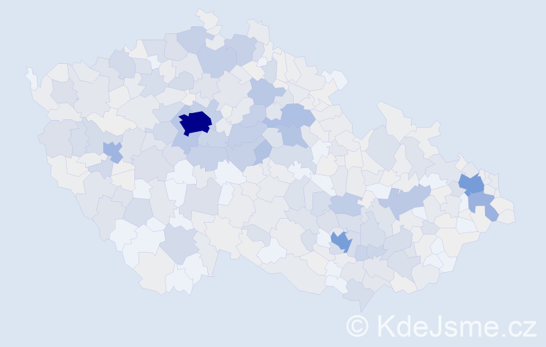 Příjmení: 'Havránek', počet výskytů 2157 v celé ČR