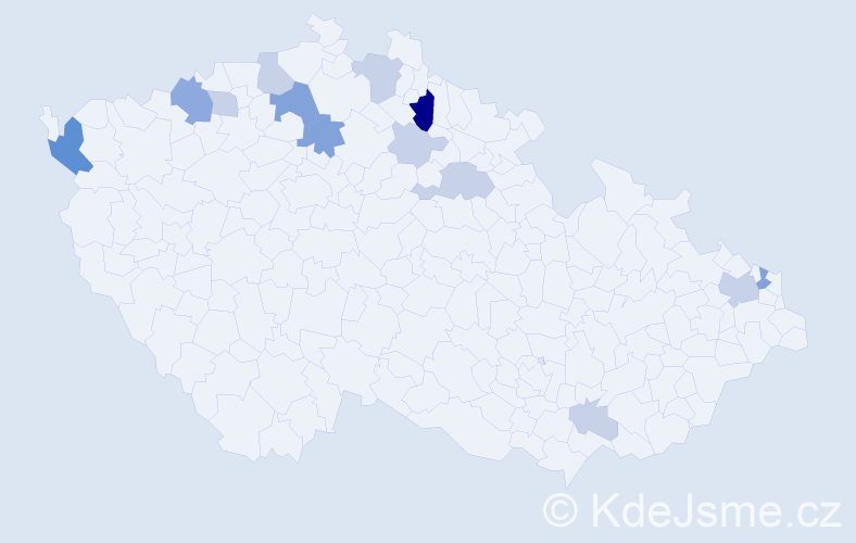 Příjmení: 'Móro', počet výskytů 35 v celé ČR