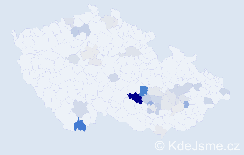 Příjmení: 'Holemý', počet výskytů 117 v celé ČR