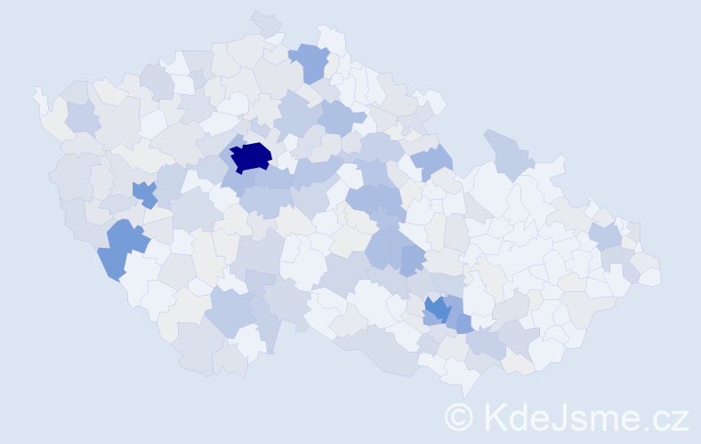 Příjmení: 'Paleček', počet výskytů 947 v celé ČR