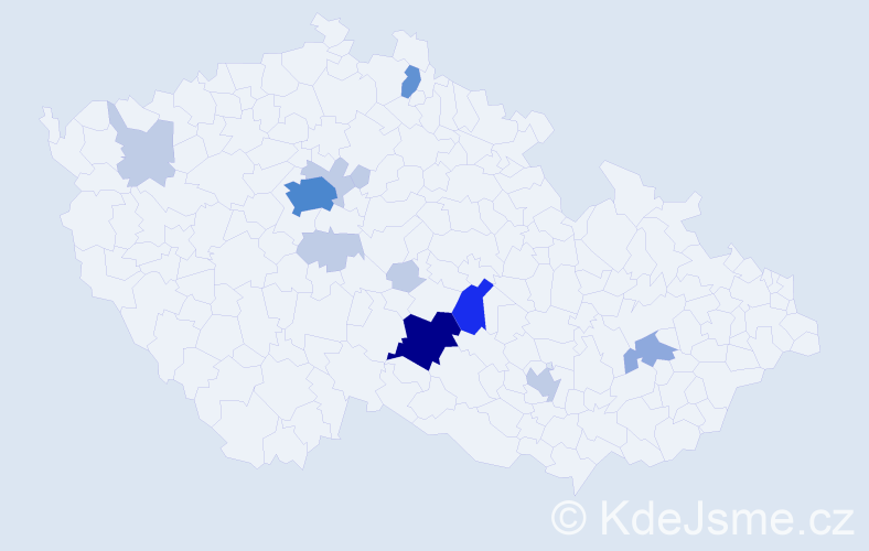 Příjmení: 'Milfajt', počet výskytů 34 v celé ČR
