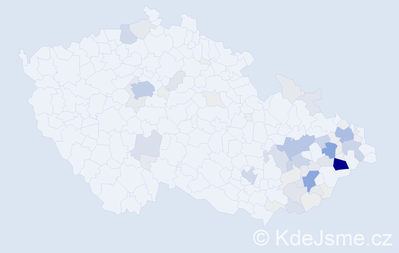 Příjmení: 'Fiurášková', počet výskytů 255 v celé ČR