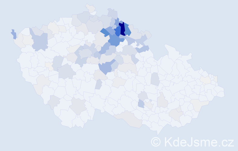 Příjmení: 'Buchar', počet výskytů 399 v celé ČR