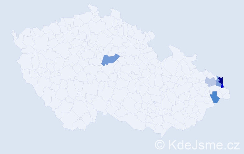 Příjmení: 'Parchanski', počet výskytů 16 v celé ČR