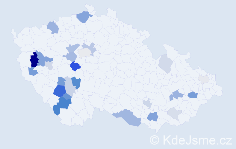 Příjmení: 'Neuberger', počet výskytů 63 v celé ČR